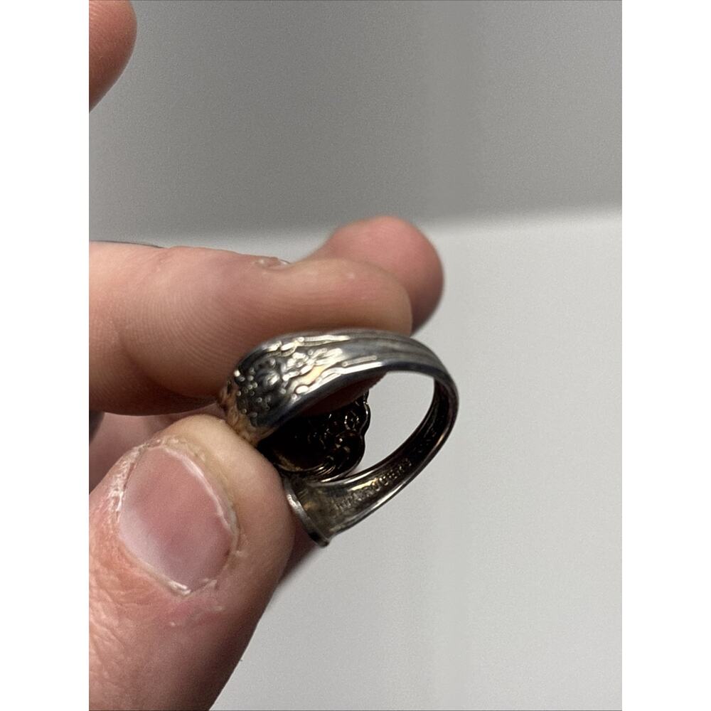 WM ROGERS ONEIDA UTENSIL RING HANDCRAFTED SILVER PLATED SIZE ADJUSTABLE - Picture 4 of 7